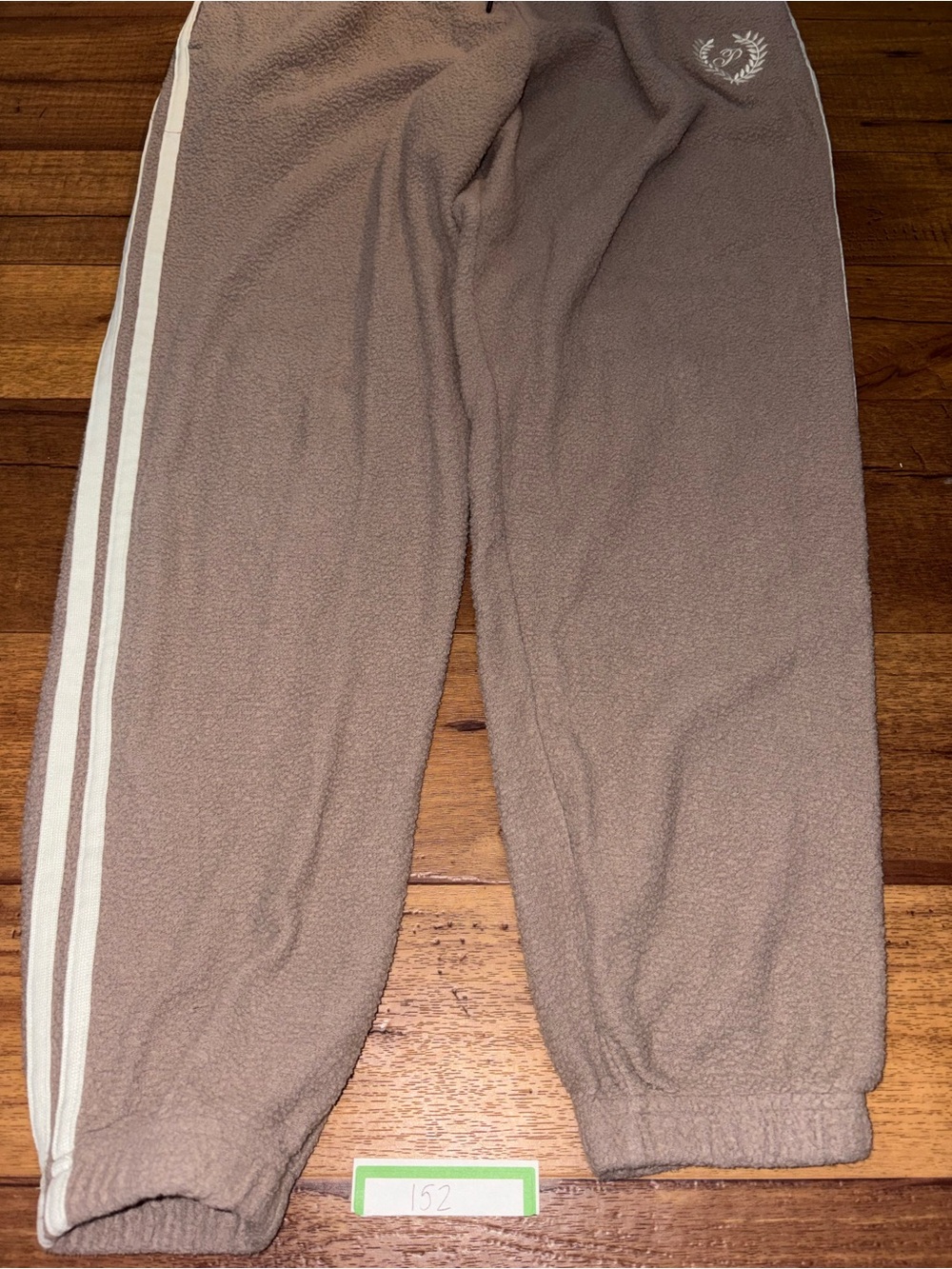 Victoria’s Secret PINK Sherpa Fleece Joggers Brown Size L Athletic Stripe